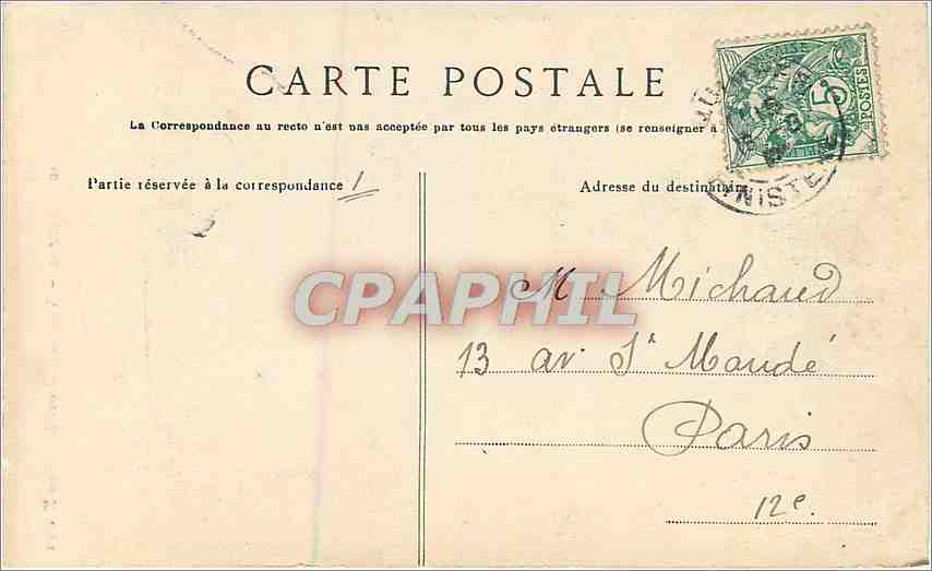 CPA Quimper Vieilles Maisons de la Rue Kereon  — Rückseite