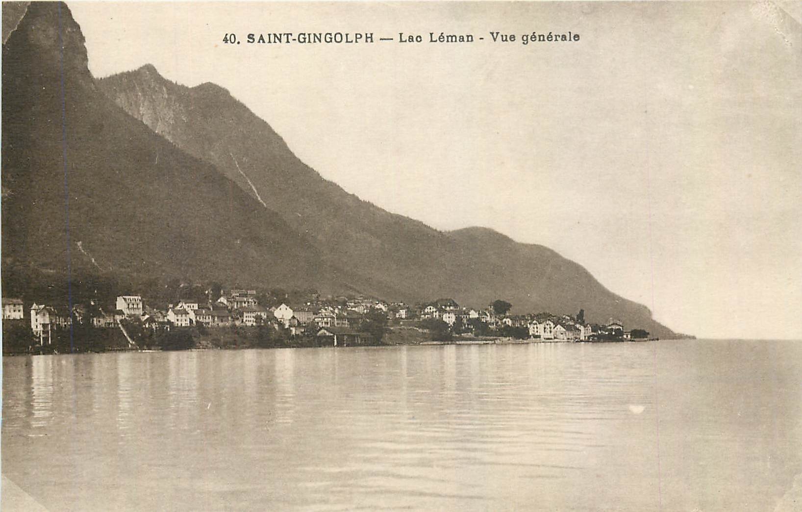 CPA Saint Gingolph Lac Leman Vue generale 