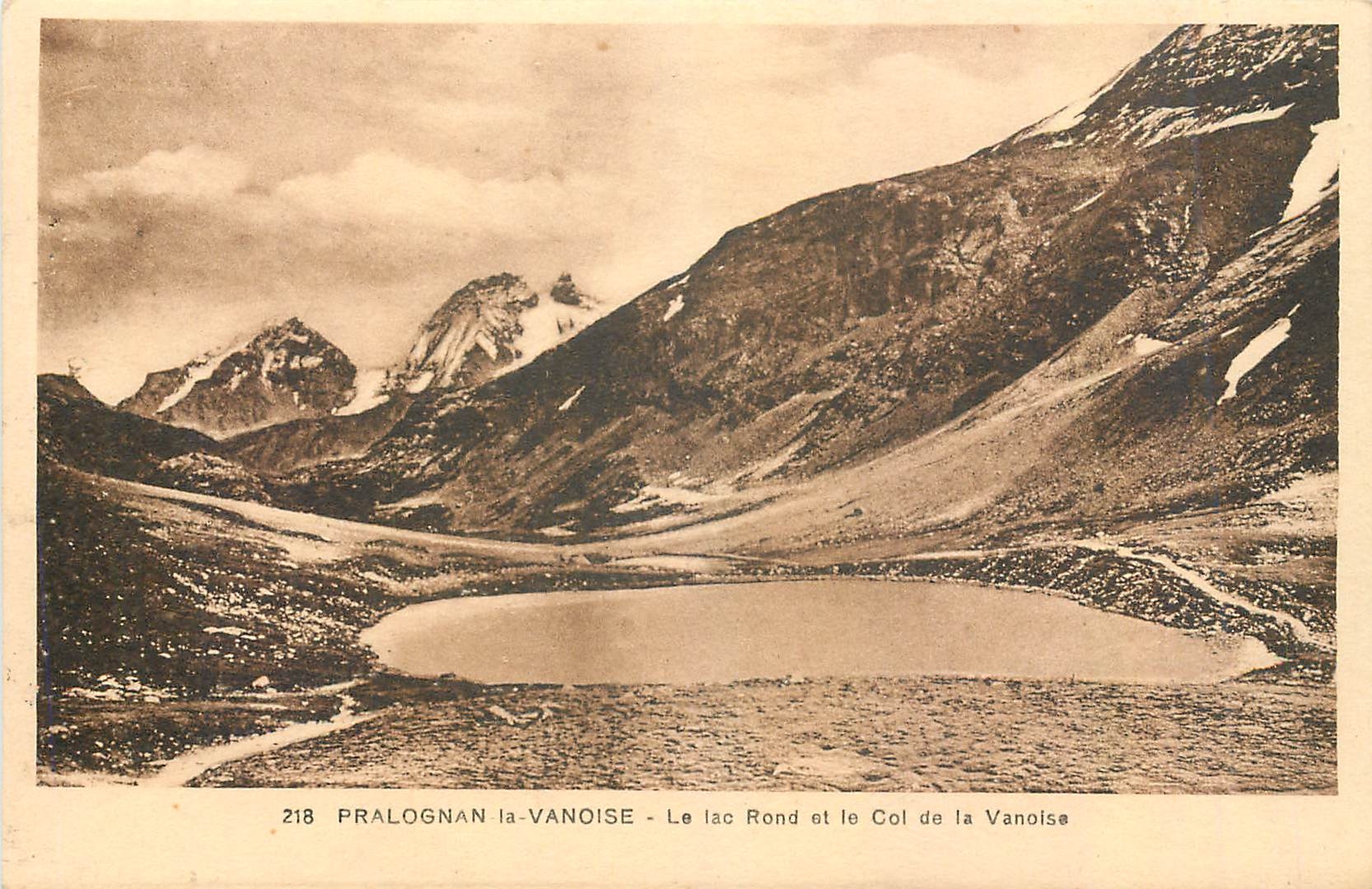 CPA Pralognan la Vanoise Le Lac Rond et le Col de la Vanoise 