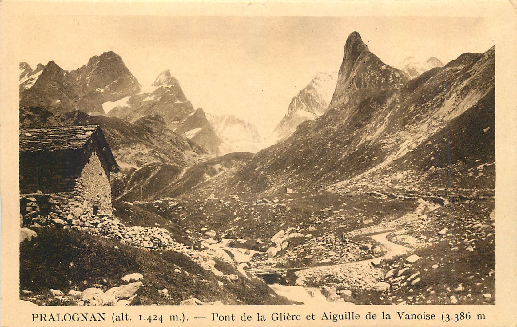 CPA Pralognan Pont de la Gliere et Aiguille de la Vanoise 