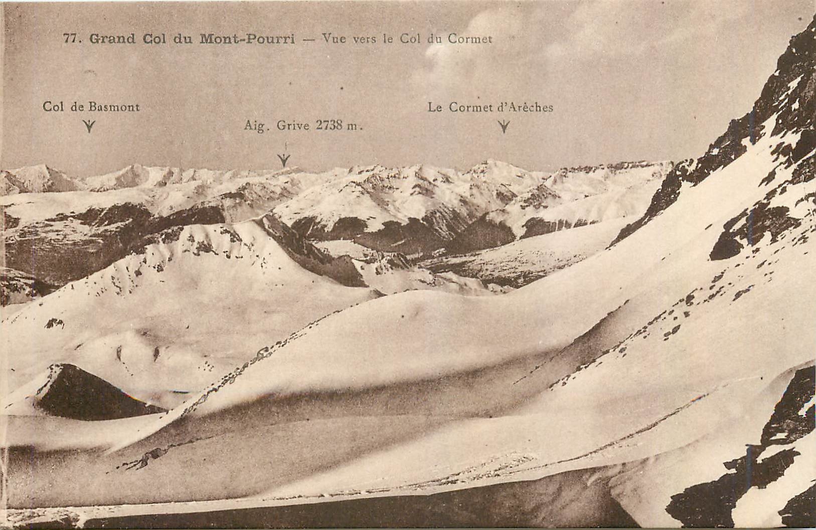 CPA Grand Col du Mont Pourri Vue vers le Col du Cormes 
