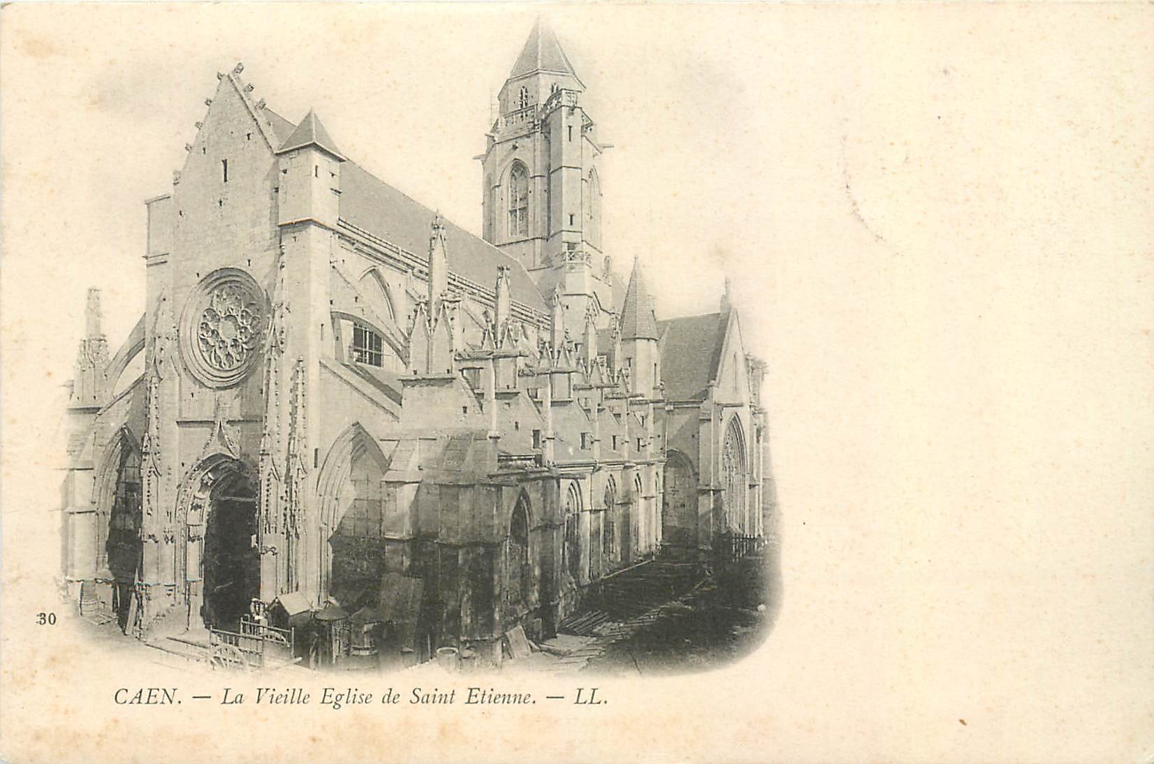 CPA Caen La Vieille Eglise de Saint Etienne 