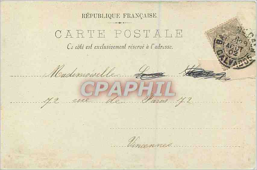 CPA Caen La Vieille Eglise de Saint Etienne  — Rückseite