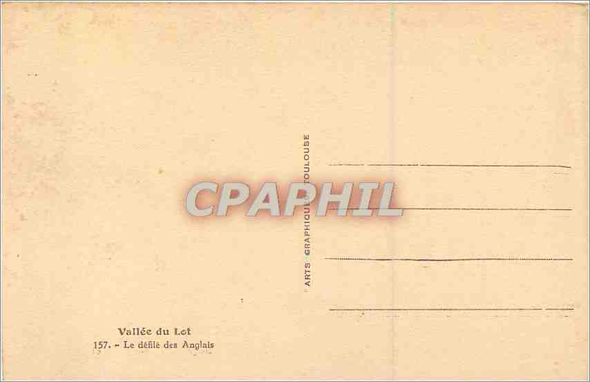 CPA Vallee du Lot Le defile des Anglais  — Back