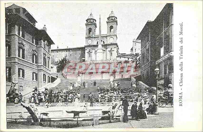 CPA Roma Chiesa della Trinita dei Monti 