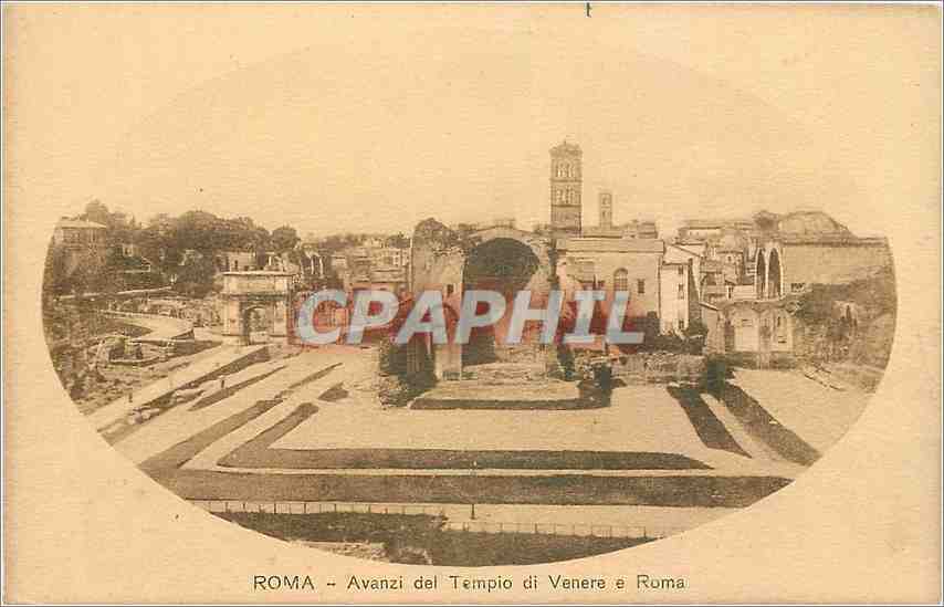 CPA Roma Avanzi del Tempio di Venere e Roma 