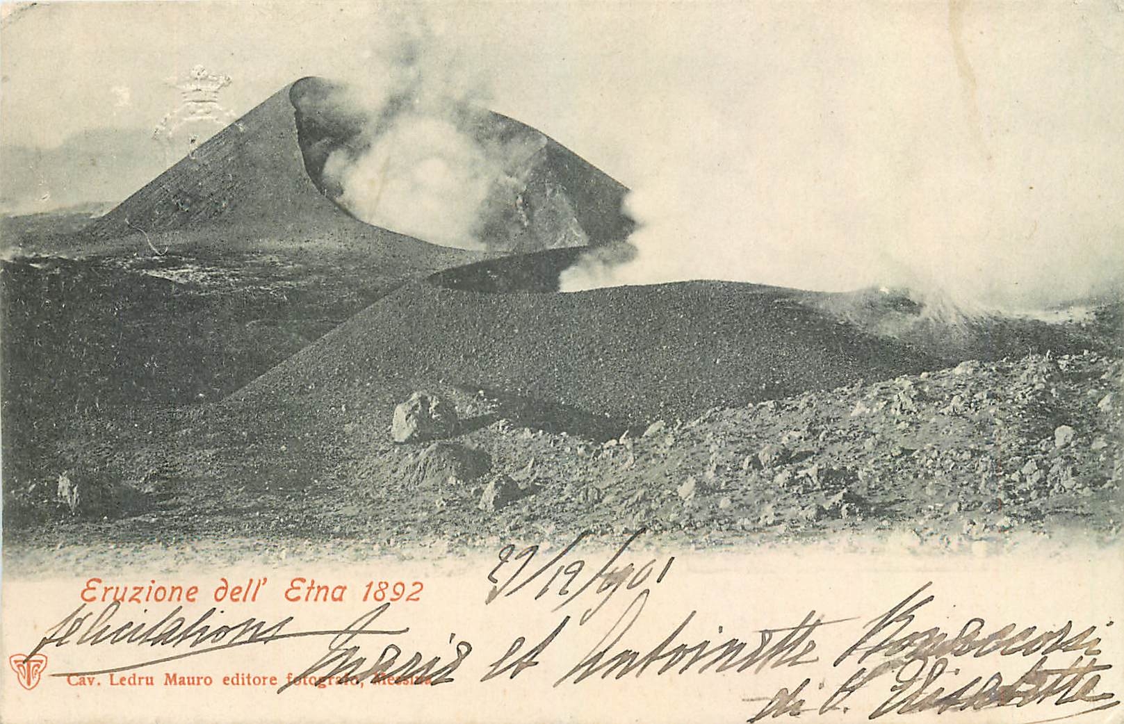 CPA Eruzione dell Etna 1892 