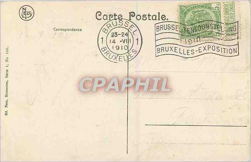 CPA Bruxelles Palais de Justice  — Rückseite