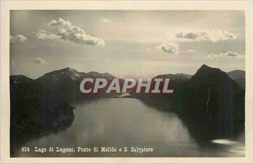 CPA Lago di Lugano Ponte de Melide e S Salvatore 
