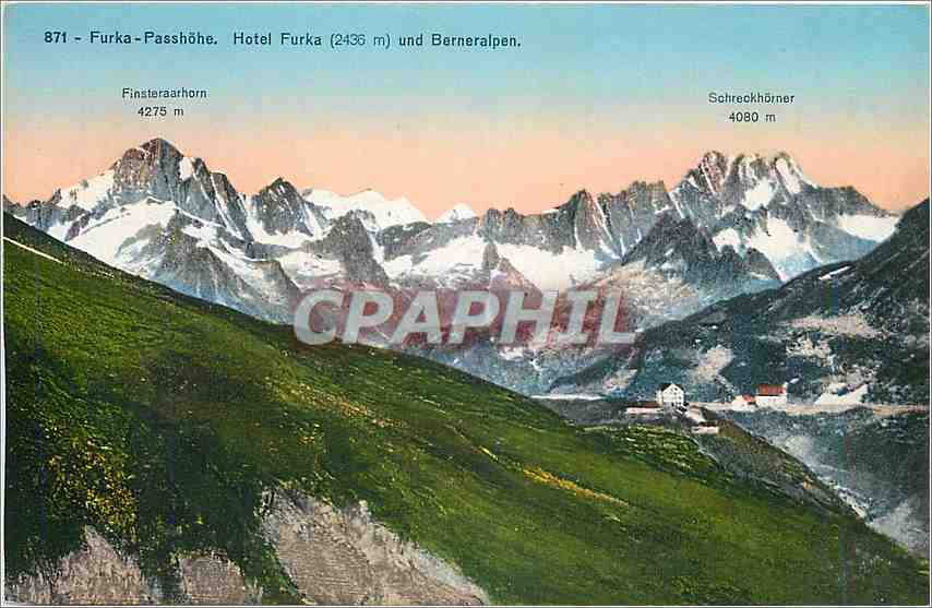 CPA Furka Passhohe Hotel Furka und Berneralpen 