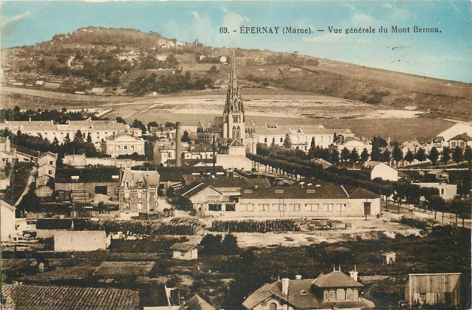 ÉPERNAY (Marne) — Vue générale du Mont Bernon — J. Boulogne, éditeur à Châlons-sur-Marne, n°69