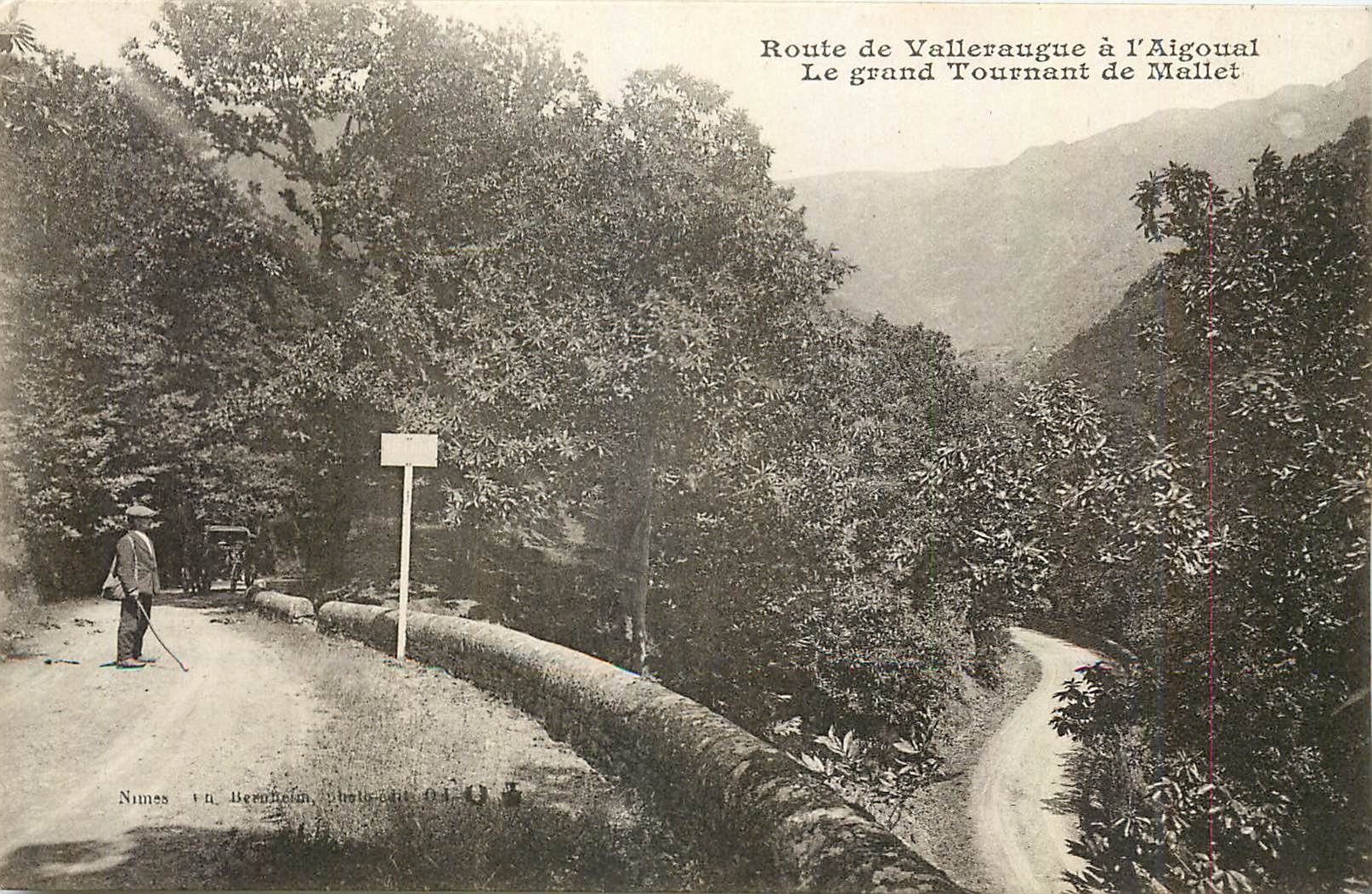 CPA Route de Valleraugue a l'Aigoual Le grand Tournant de Mallet 