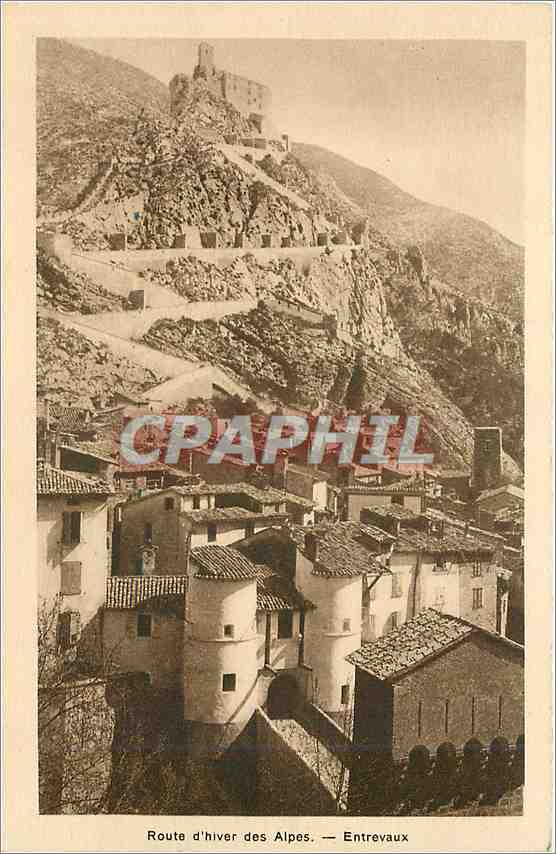 CPA Route d'hiver des Alpes Entrevaux 
