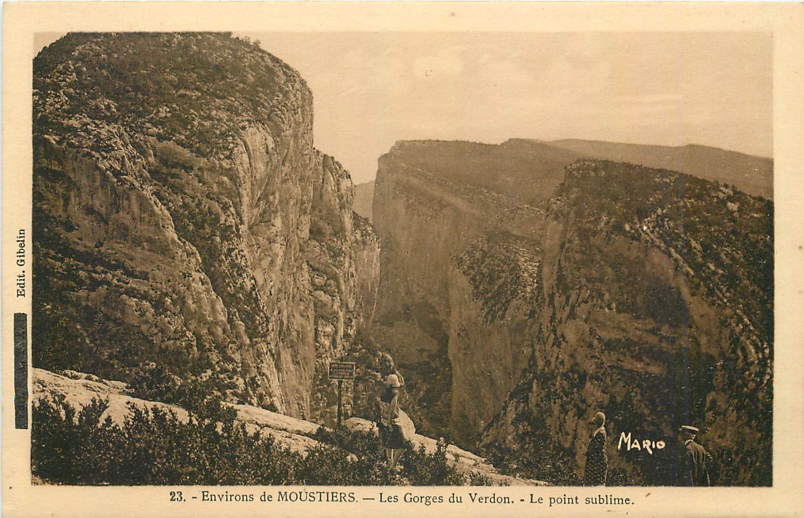 CPA Environs de Moustiers Les Gorges du Verdon Le point sublime 