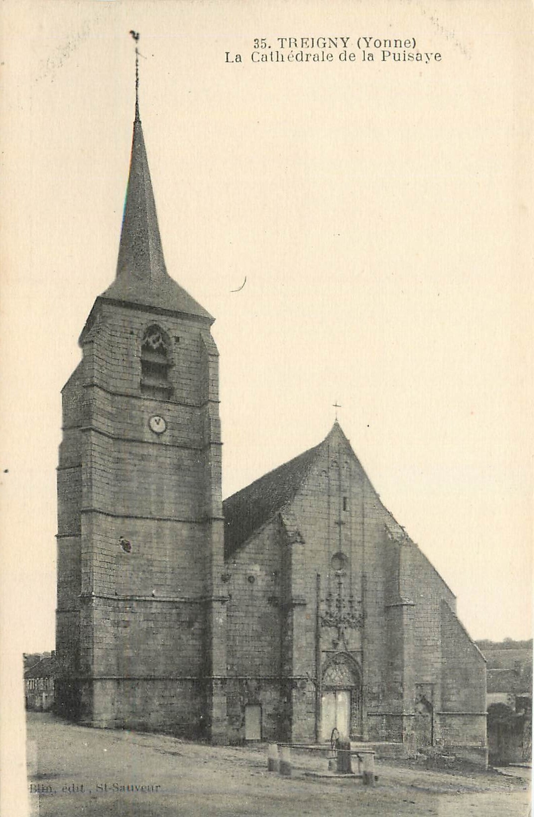 CPA Treigny Yonne La Cathedrale de la Puisaye 