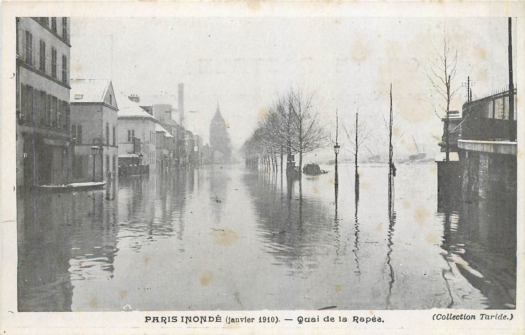 CPA Paris Inonde Quai de la Rapea 