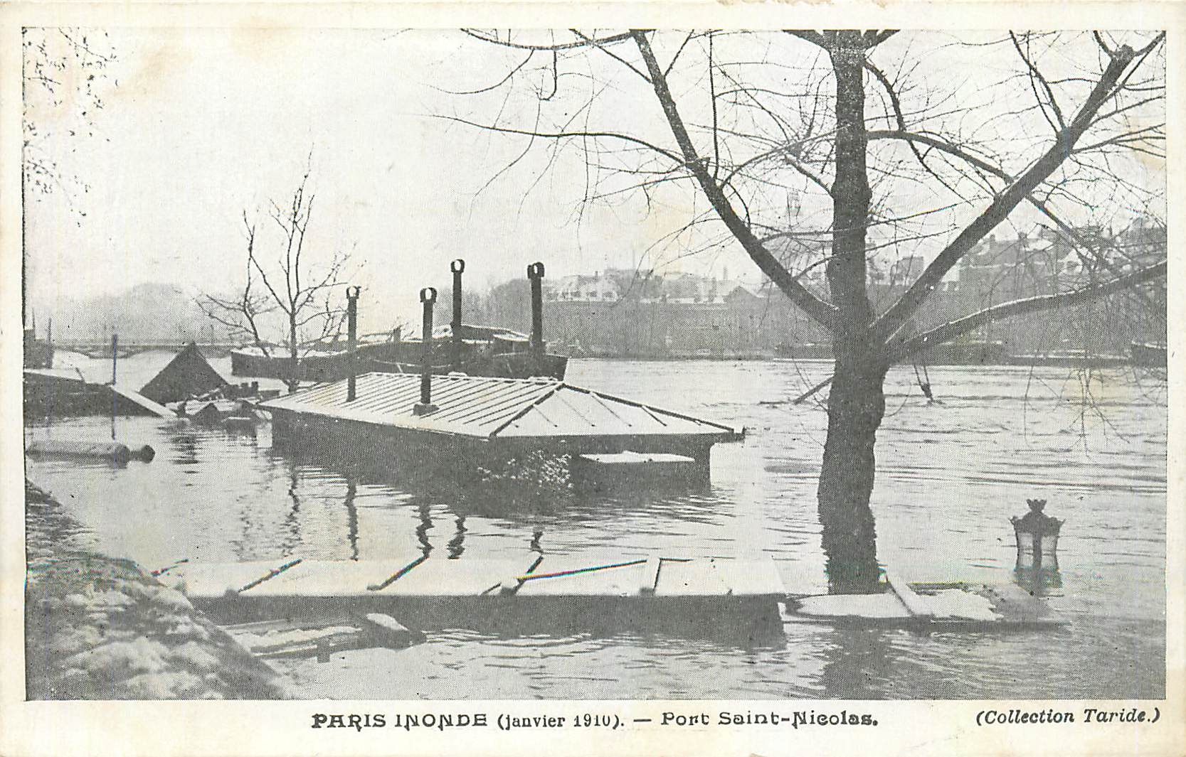 CPA Paris Inonde Port Saint Nicolas 