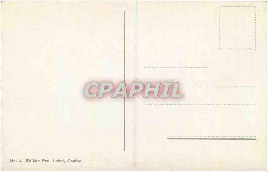 CPA Geneve Le Mont Blanc  — Verso