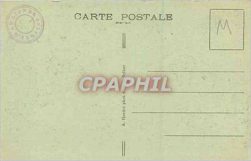 CPA Belfort Territoire Le Lion  — Rückseite