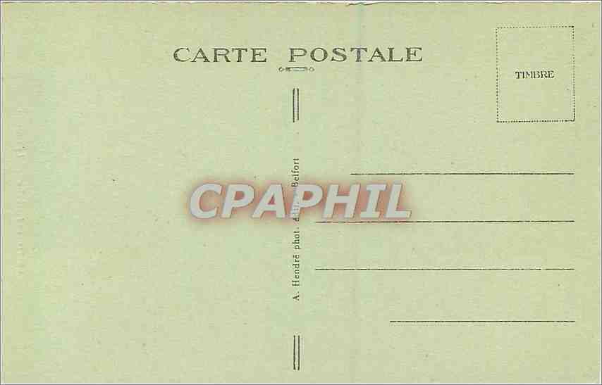 CPA Belfort Territoire Le Chateau  — Verso