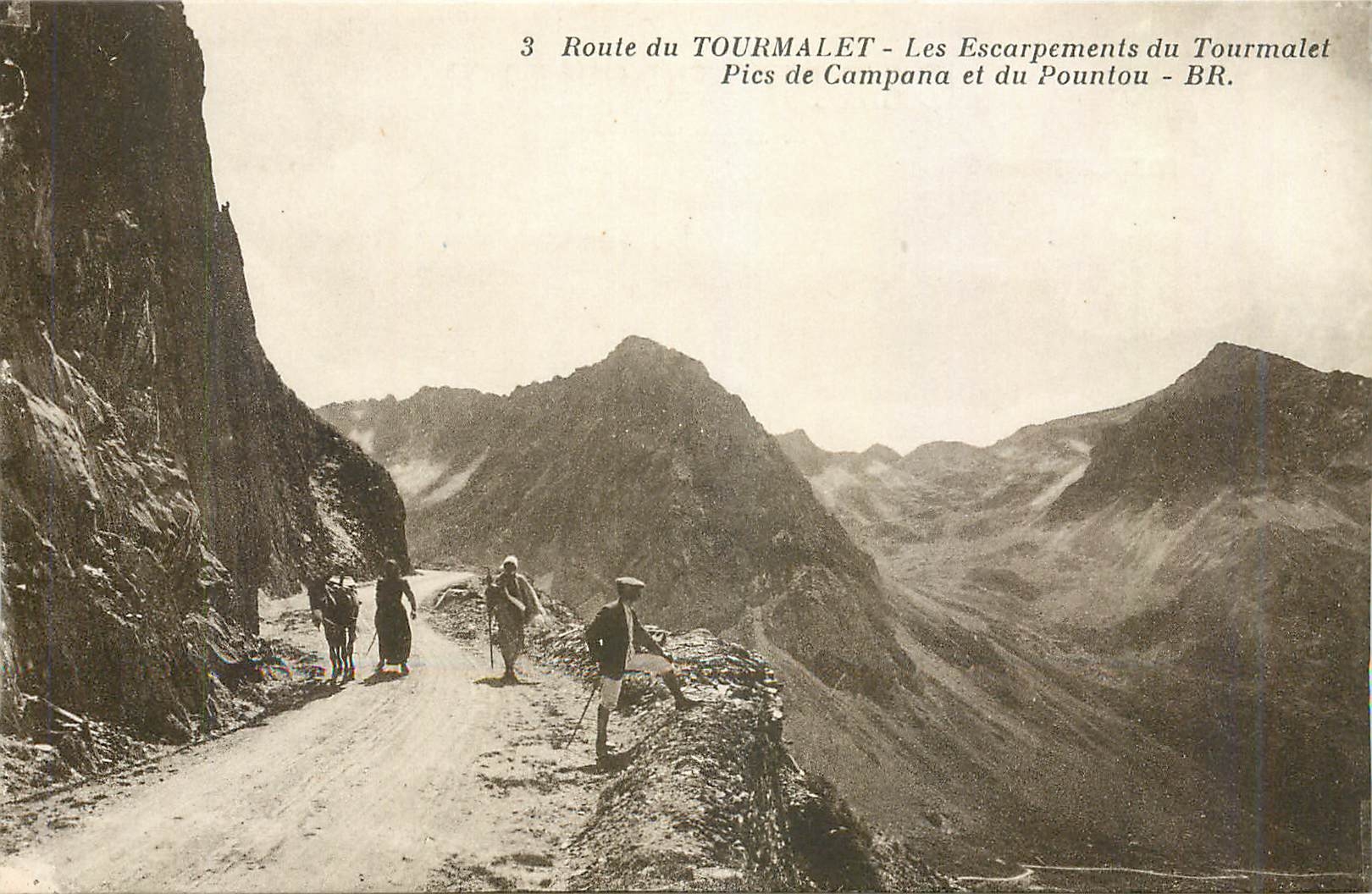Route du Tourmalet — Les Escarpements du Tourmalet — Pics de Campana et du Pountou — BR.