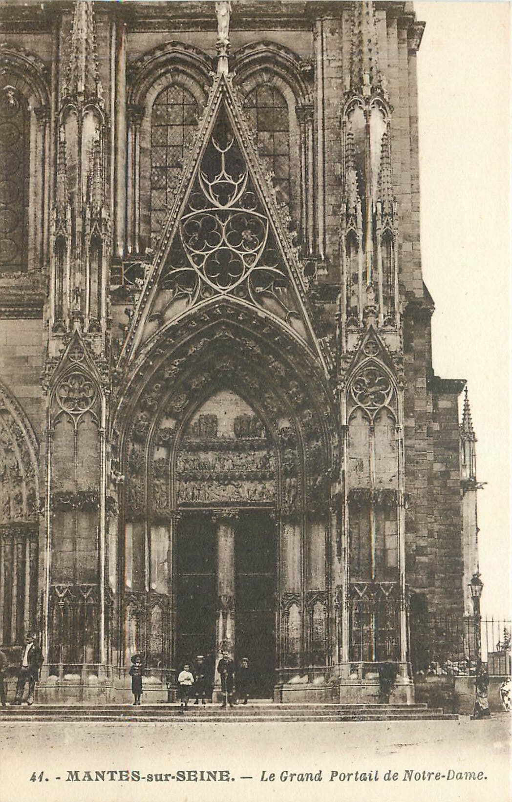 MANTES-sur-SEINE — Le Grand Portail de Notre-Dame — Photo-Édition Blancourt-lès-Préy (Oise)