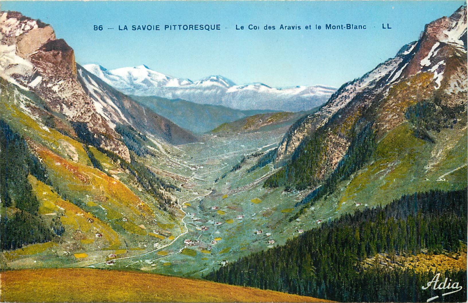 Le Col des Aravis et le Mont-Blanc — La Savoie pittoresque — Adia