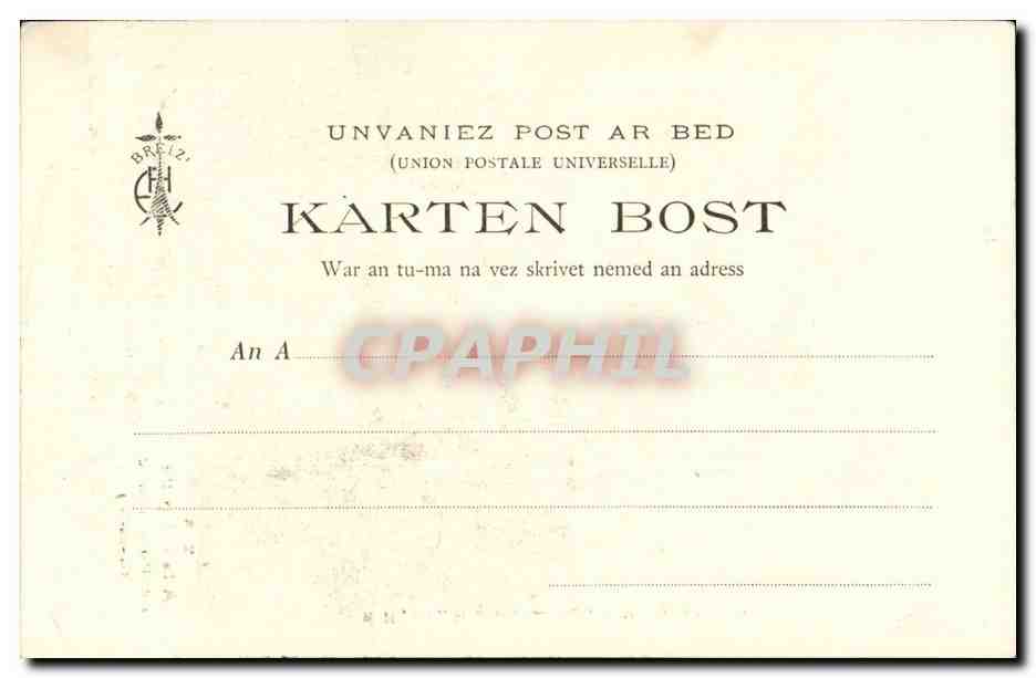 A la Chapelle de Port-Blanc- CPA Foklore Botrel — Verso