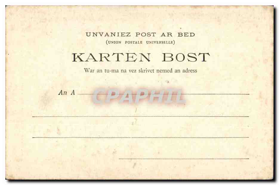 Bretagne- Les Coiffes Bretonnes- Rostrenen- CPA — Verso