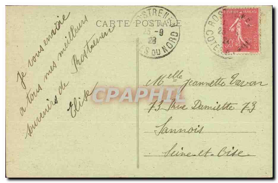 Bretagne- Lits clos bretons a une seule porte (Pays de Leon)-CPA — Verso