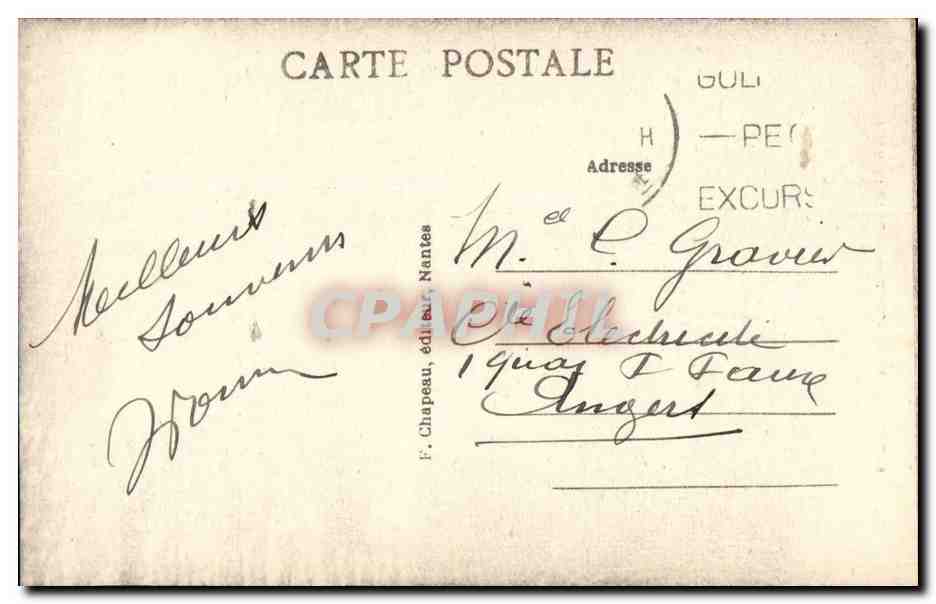 Bretagne- Costumes de Pont-Abbe -CPA — Verso