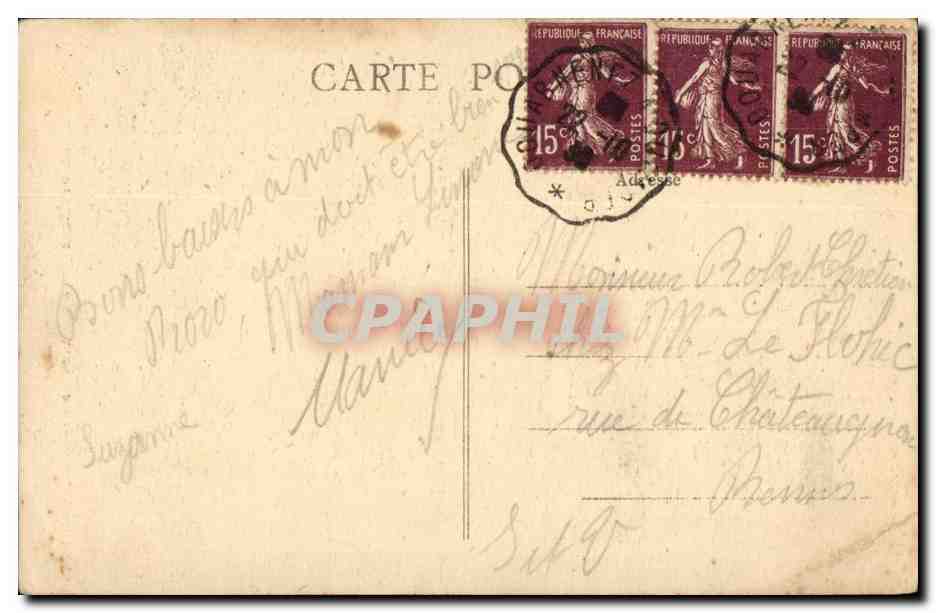 Bretagne- Pont-l'Abbe- Kic sal el Bara Segeal -CPA — Verso