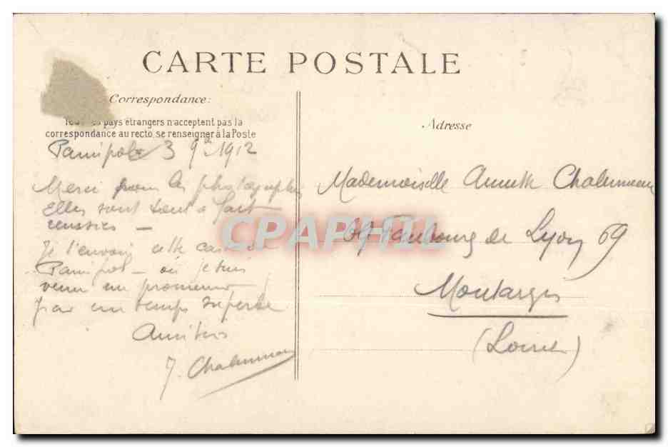 Bretagne- Costumes Bretons- Jeune Fille de Paimpol-CPA — Rückseite