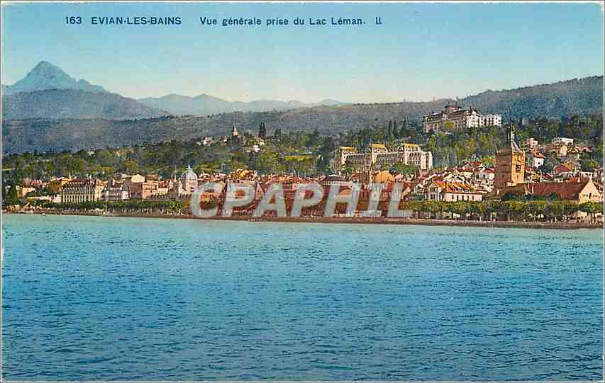 CPA Evian les Bains Vue prise du Lac Leman 