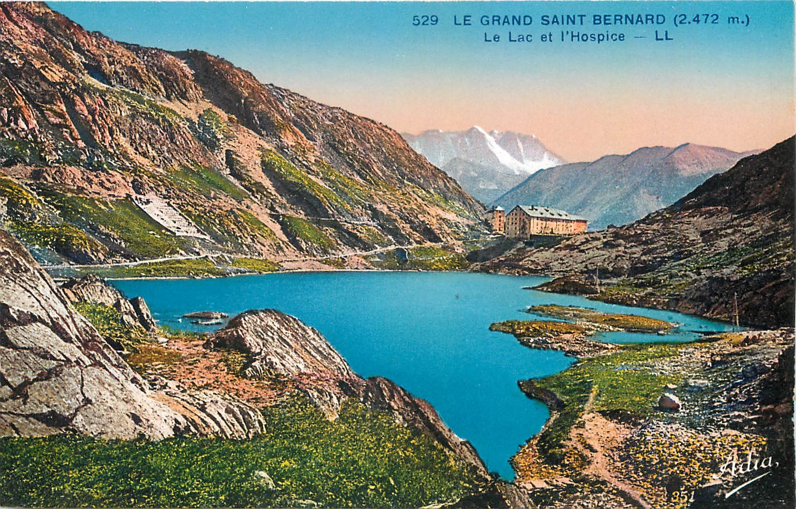 CPA Le Grand Saint Bernard Le Lac et l'Hospice 
