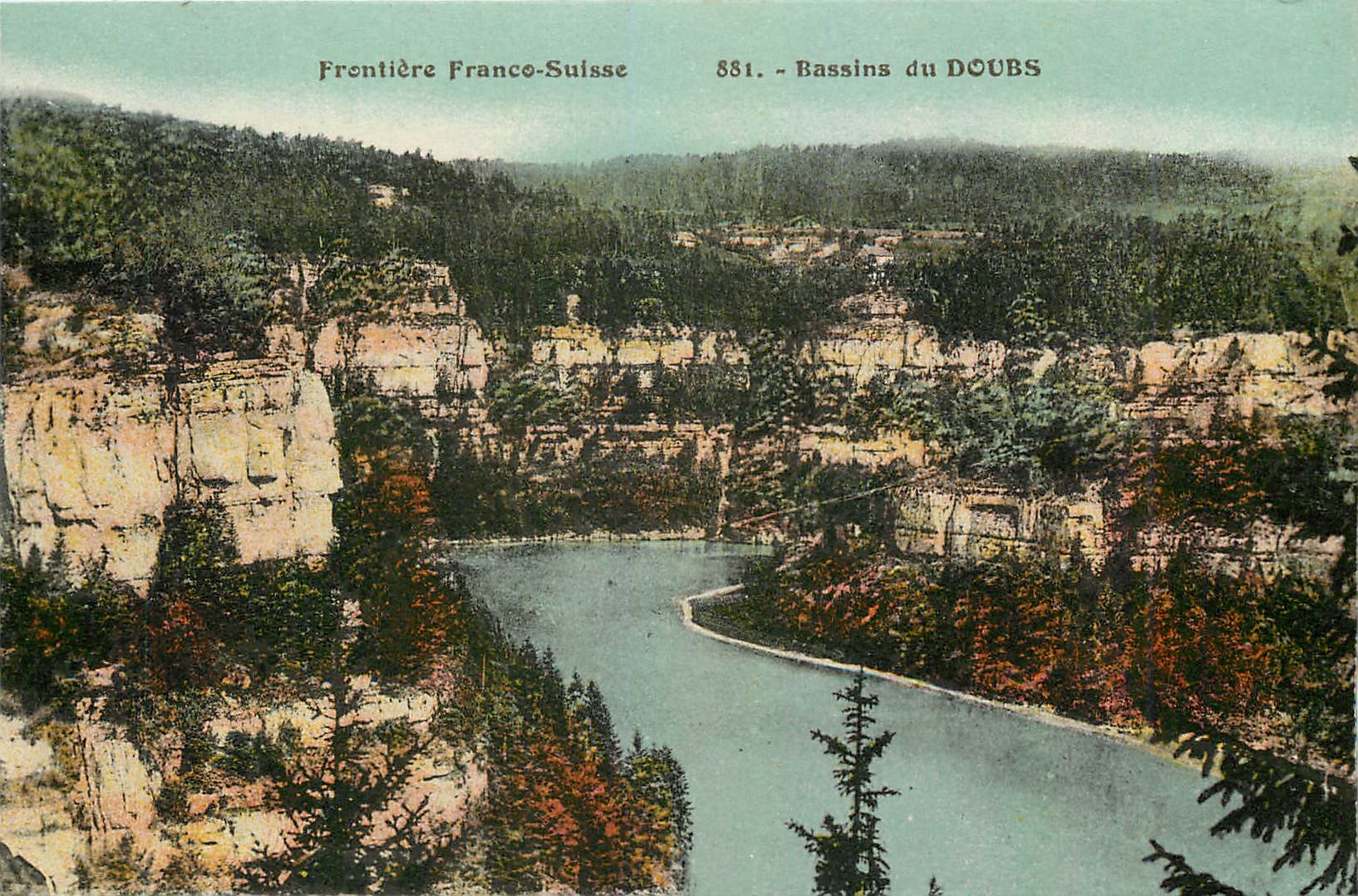 CPA Frontiere Franco Suisse Bassins du Doubs 