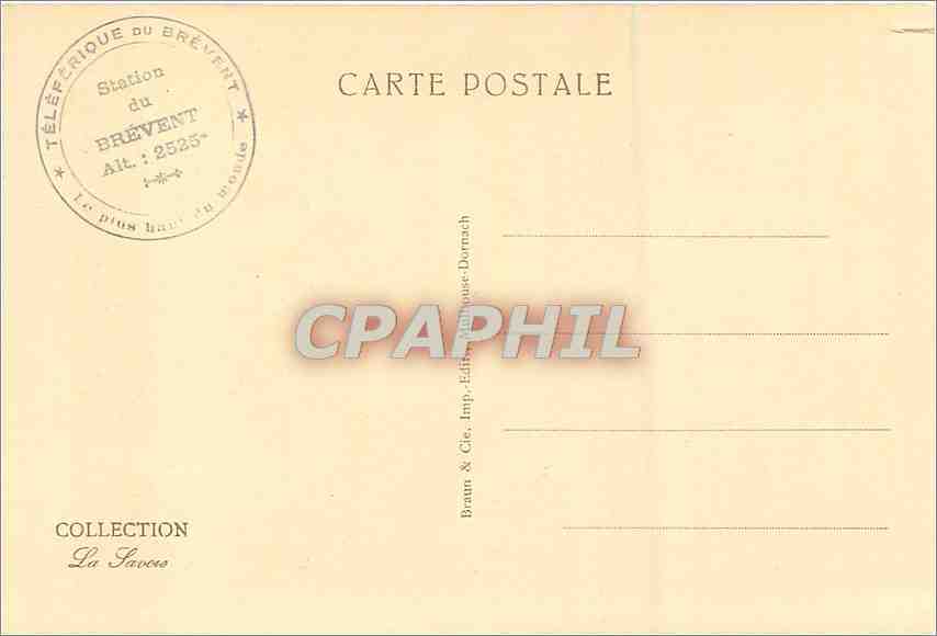 CPA Chamonix Teleferique de Plan Praz Le Brevent et l'Aiguille Verte  — Rückseite