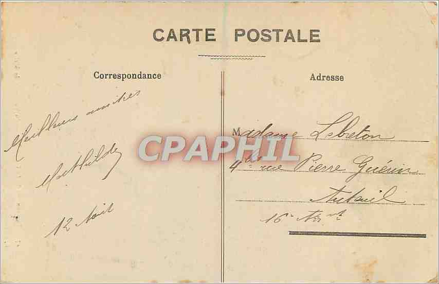 CPA Environs de Falaise Entree du Tombeau de Marie Joly  — Rückseite