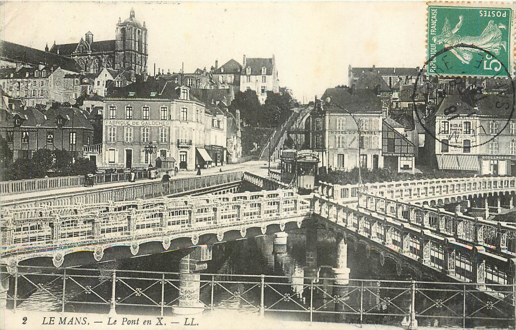 CPA Le Mans Le Pont en X 