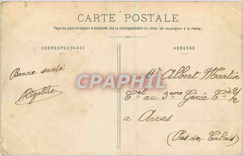 Grenoble - Le Square des Postes et Monument Dondart de Lagrée — Cliché A. V., Collection L. P., Grenoble — Rückseite