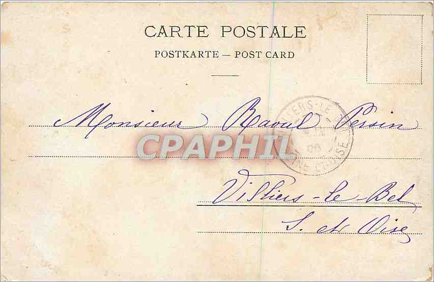 Study of fog in the Alps and Mount Blanc — L.P. — publisher not visible — Back