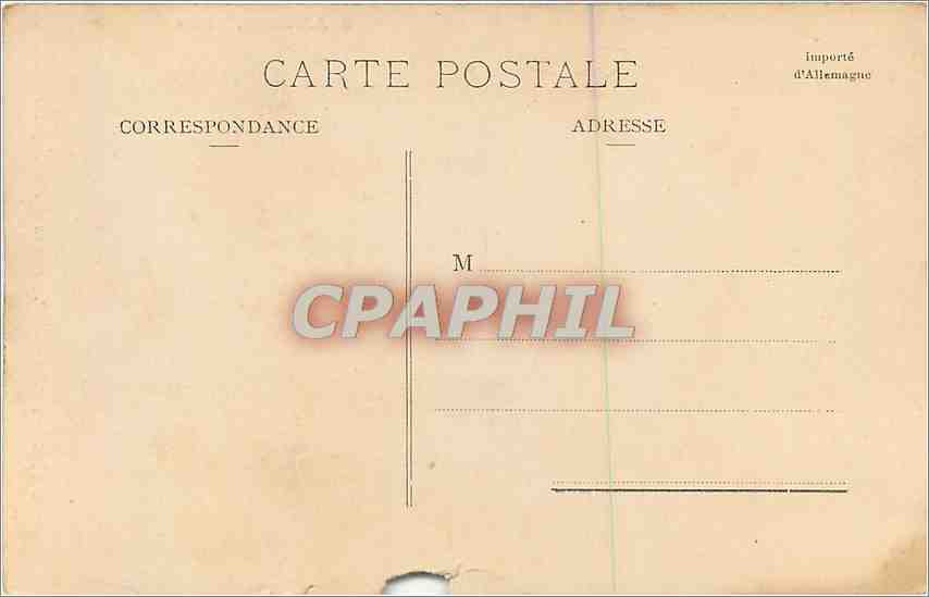 CPA Tarbes L'Inondation groupe en marbre de Desca  — Rückseite