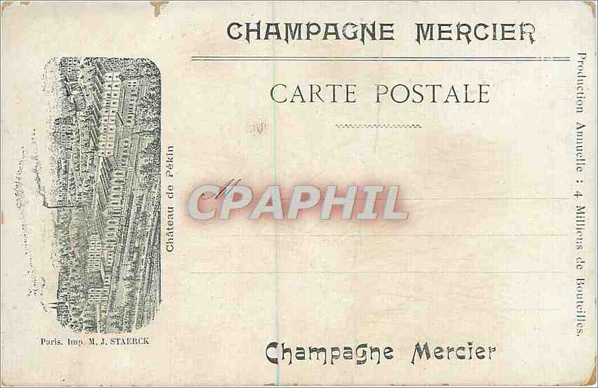 Reims — Grande nef de la cathédrale — Collection du Champagne Mercier — Verso