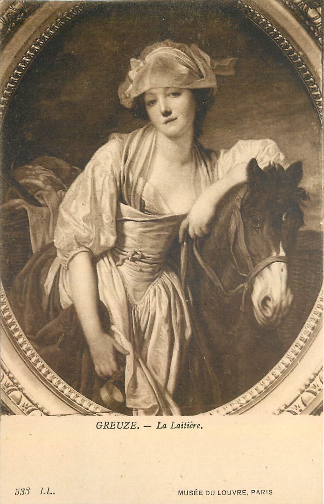 CPA Greuze La Laitiere 