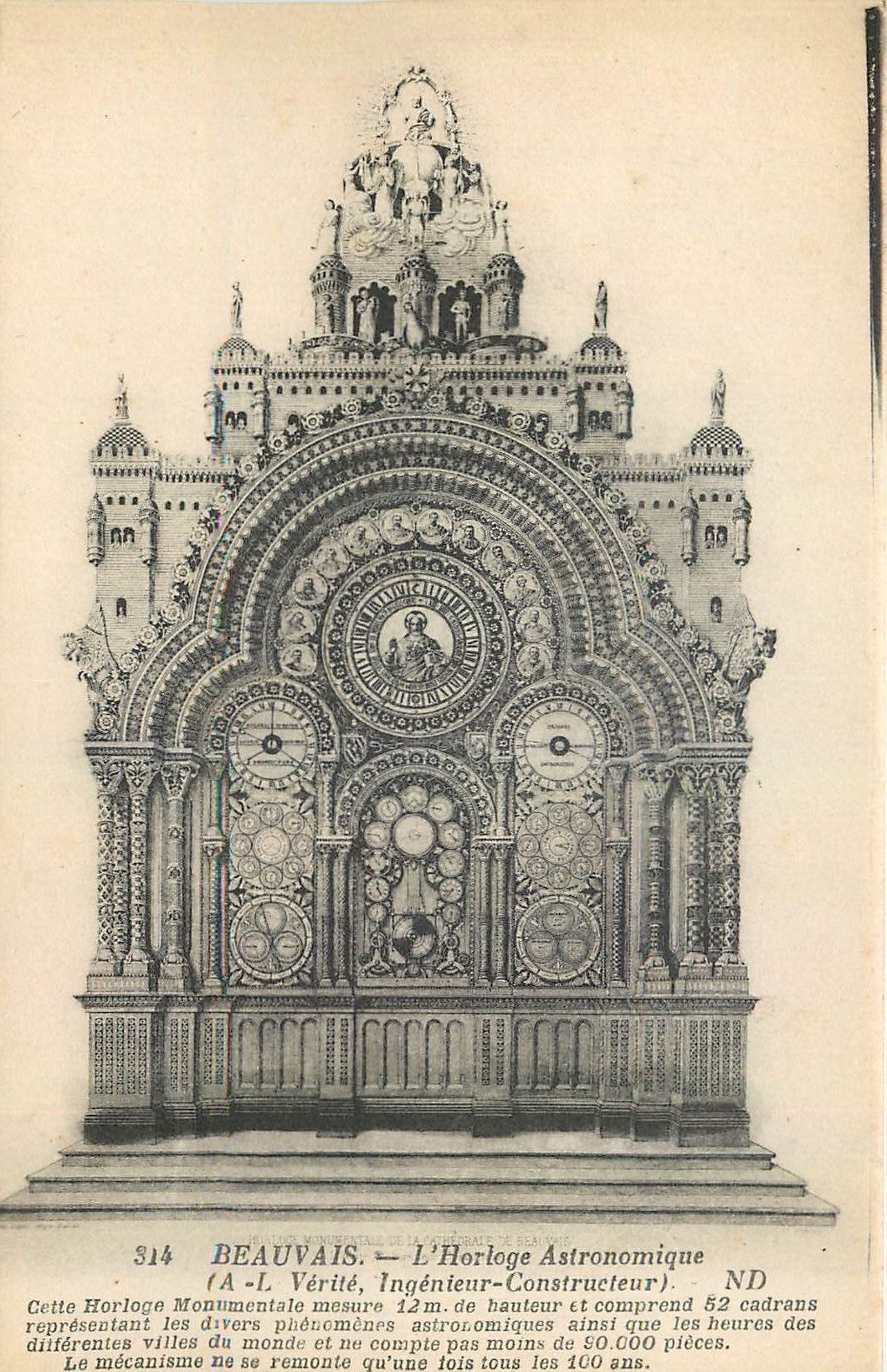 CPA Beauvais L'Horloge Astronomique 