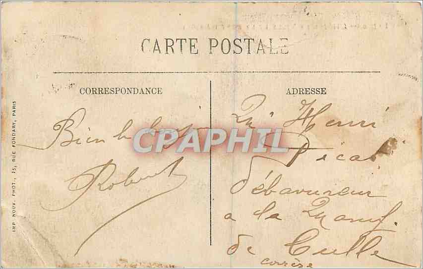 CPA Paris L'Hotel de Ville et le Pont d'Arcole Bateau Peniche — Rückseite