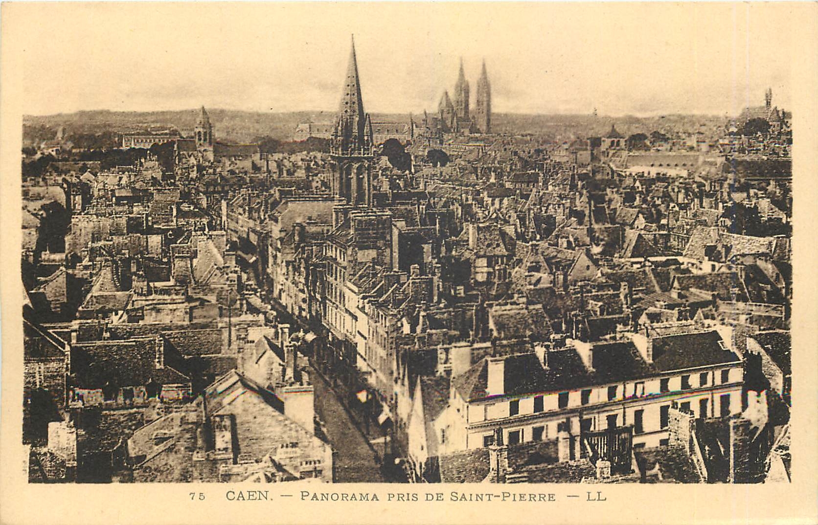 CPA Caen Panorama pris de Saint Pierre 