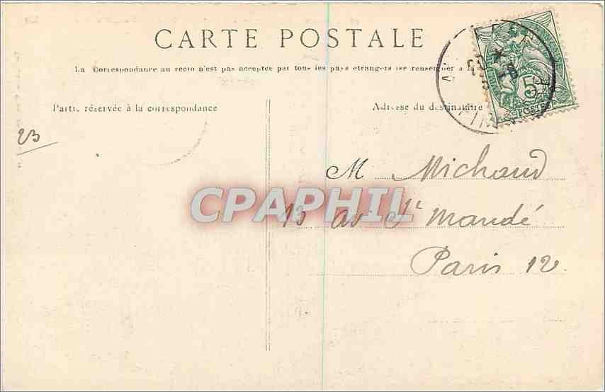 CPA Pointe du Raz L'Enfer de Plogofi La Cheminee du Diable  — Rückseite