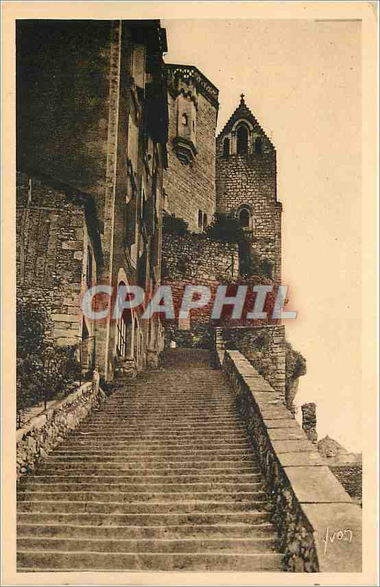 Rocamadour (Lot) — L'Escalier des Pèlerins (216 marches) — Les Éditions d'Art Martel, Paris