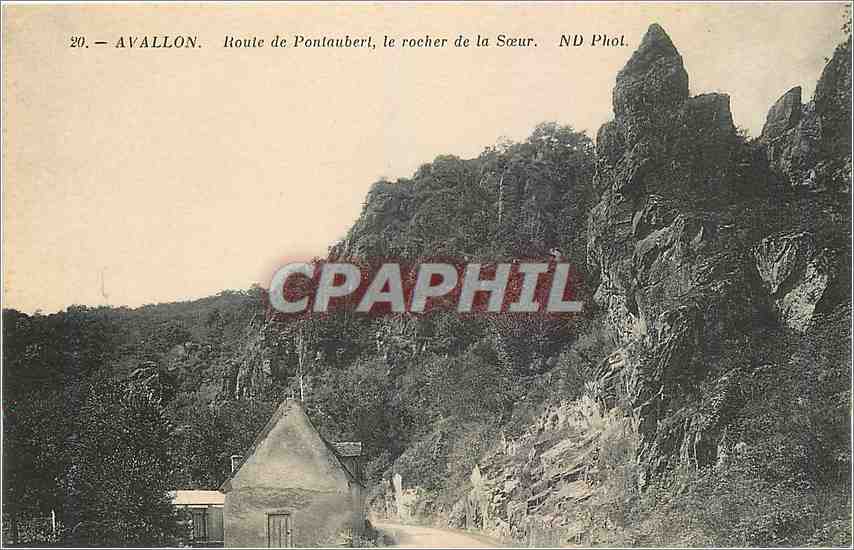 Avallon — Route de Pontaubert, le rocher de la Sœur — ND Phot.